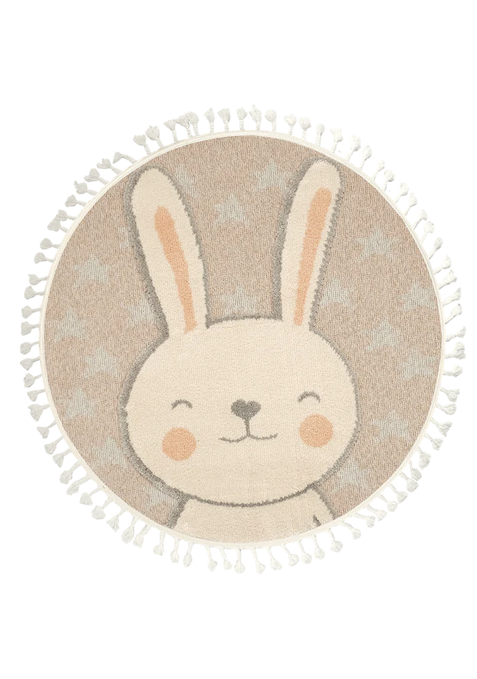 Dolce Vita Halı Kids 475 Rabbit Yuvarlak Halı
