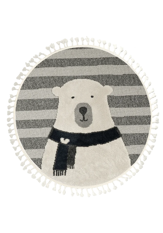 Dolce Vita Halı Kids 476 Bear Yuvarlak Halı